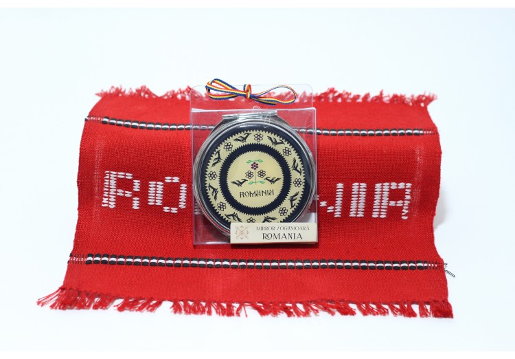 Oglinjoară cu motive folclorice România (negru)